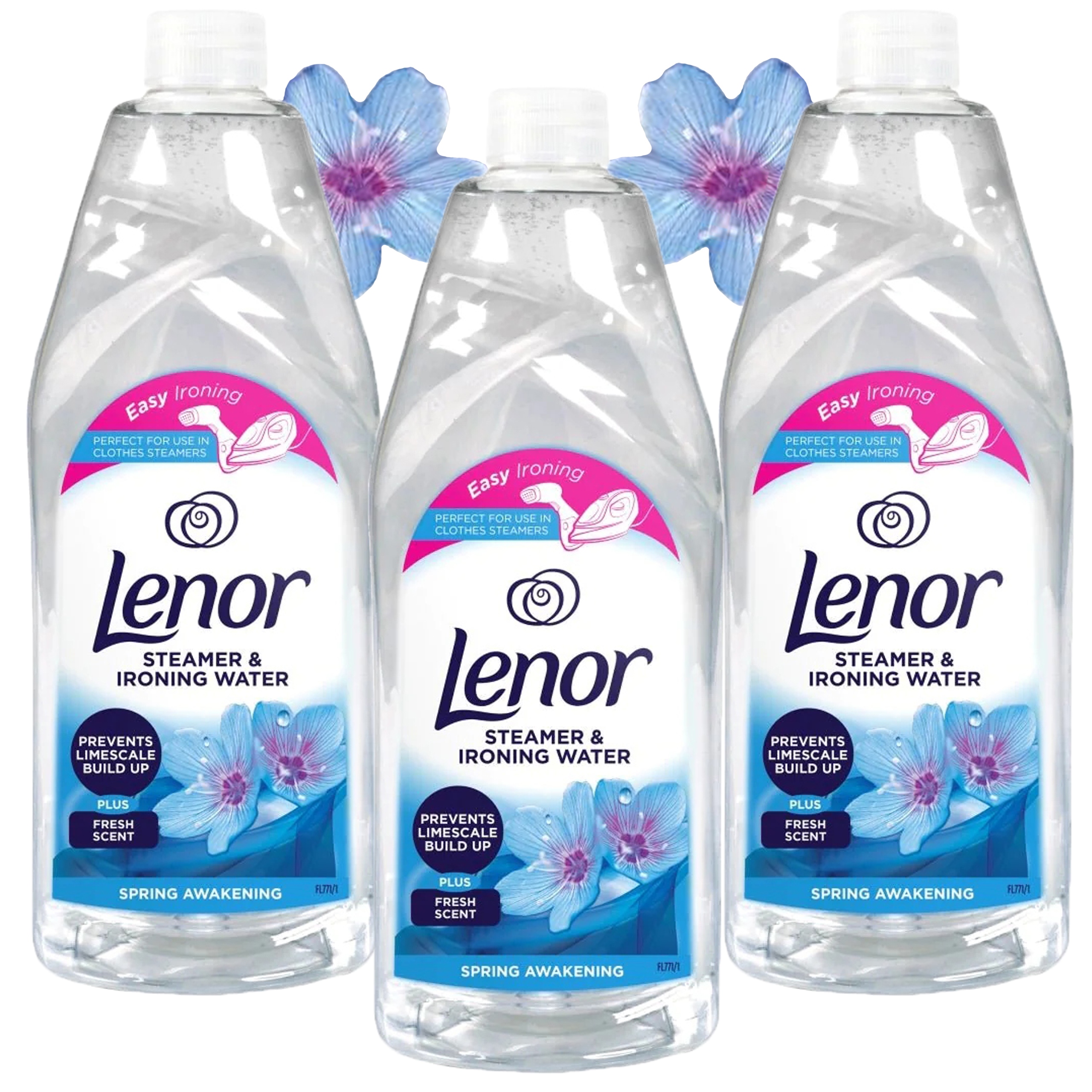 Levně 3x Voda do žehličky a parníku Destilovaná Lenor Spring Awakening