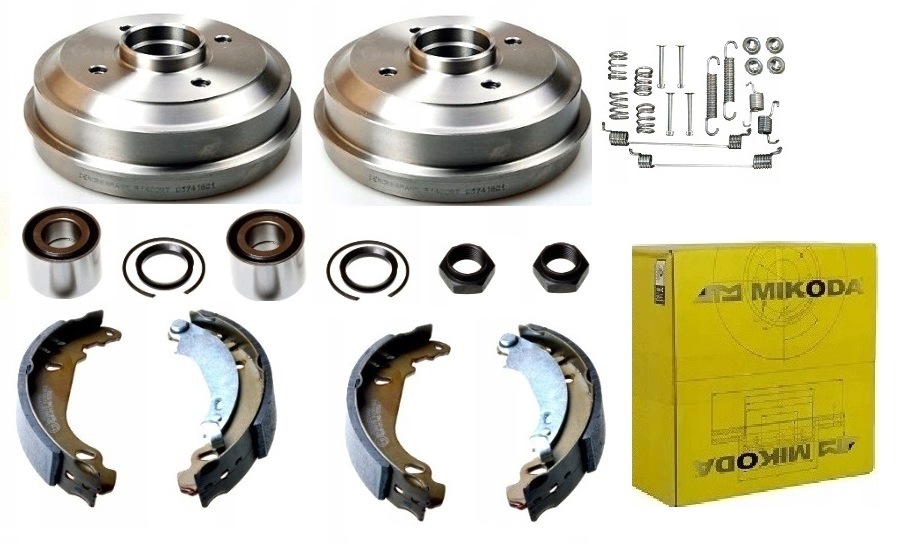 Bubny čelisti ložiska Peugeot 206 Zadní Sada bez Abs 180 mm