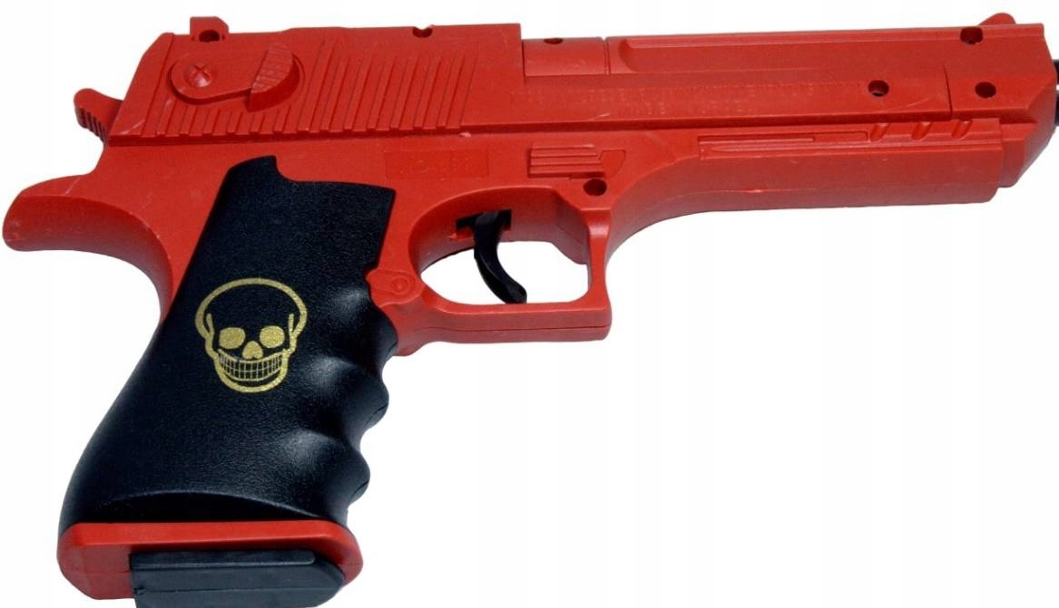 PISTOLET NA KULKI CZERWONY PISTOLETY ZABAWKA