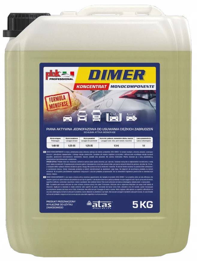 Plak Dimer Monocomponente Jednofazowa Piana Aktywna Koncentrat 5KG