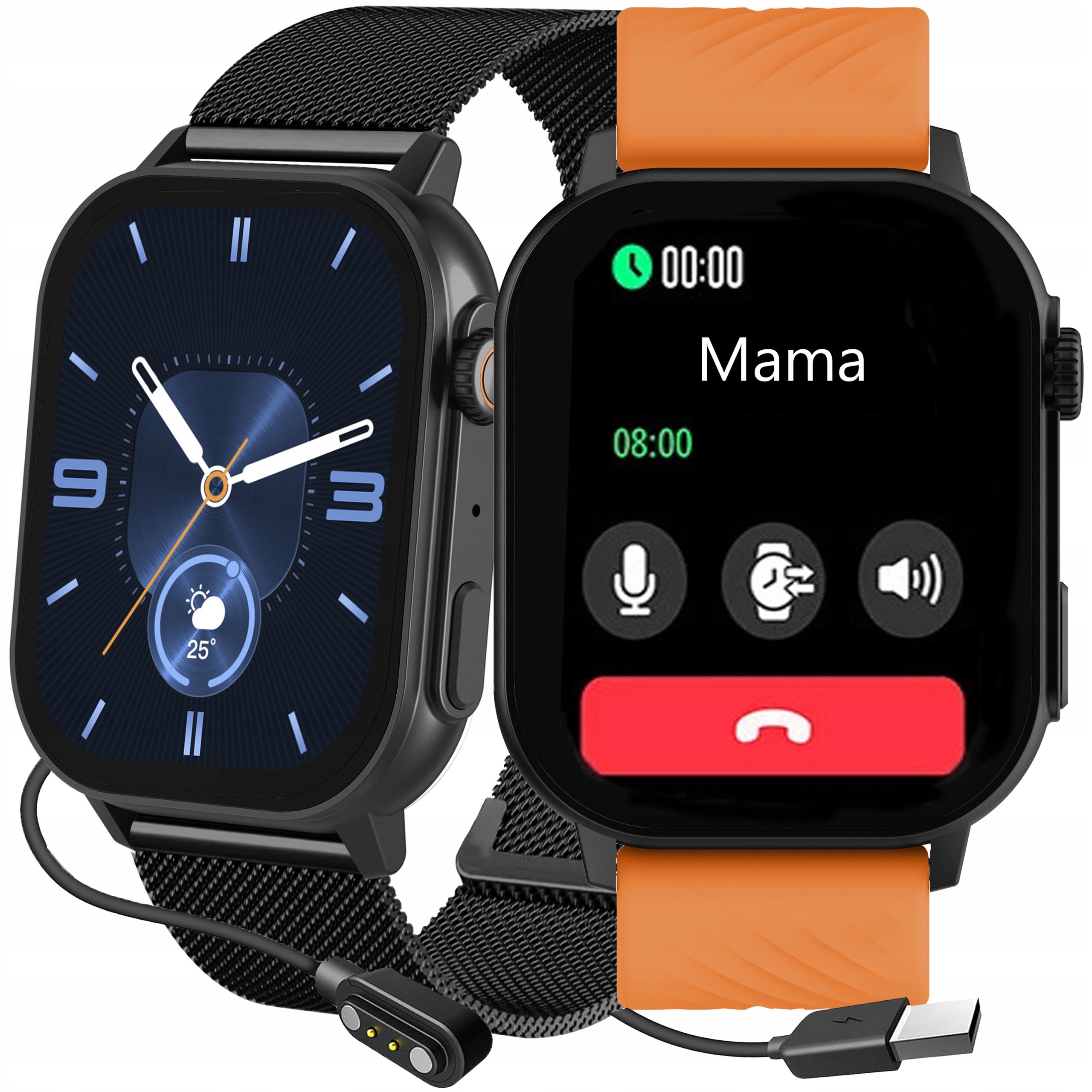 Pánské hodinky Chytré Hodinky Gravity Hovory Menu Pl Tft displej Kroky