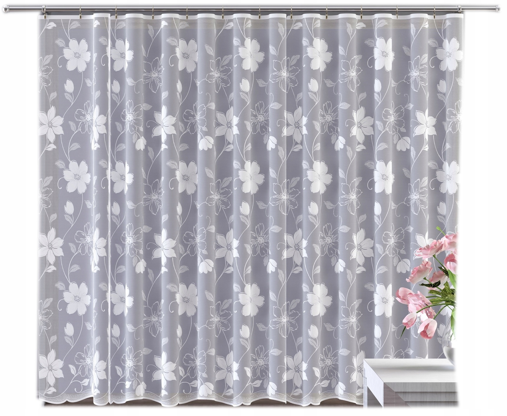 

Firana wzór 618d312 żakard 200x170cm z obszyciem