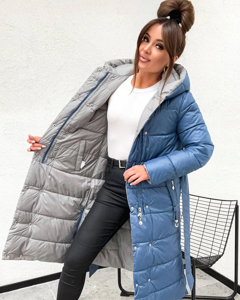 Zimní Bunda 2V1 Kapuce 6519 Obloha/šedá XL (42)
