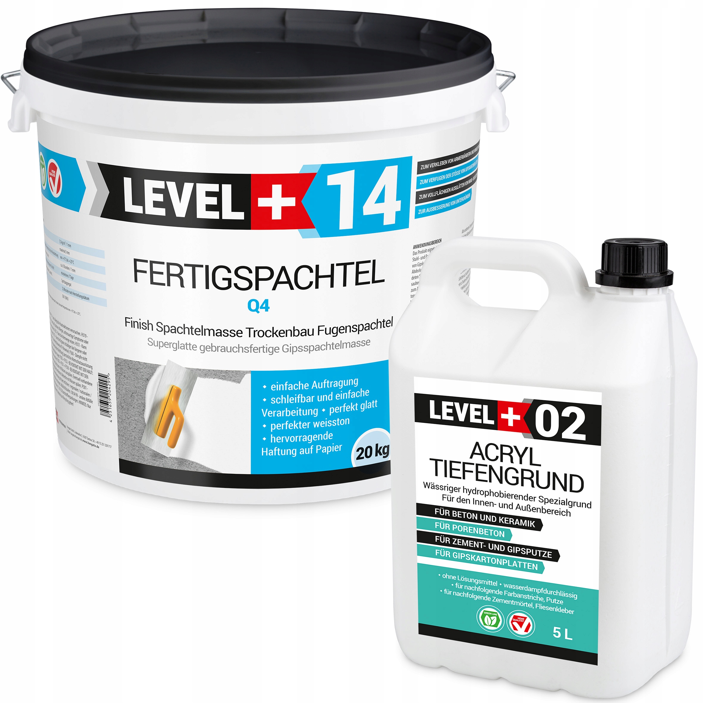 

Gładź szpachlowa Gotowa 20kg Grunt akrylowy 5L