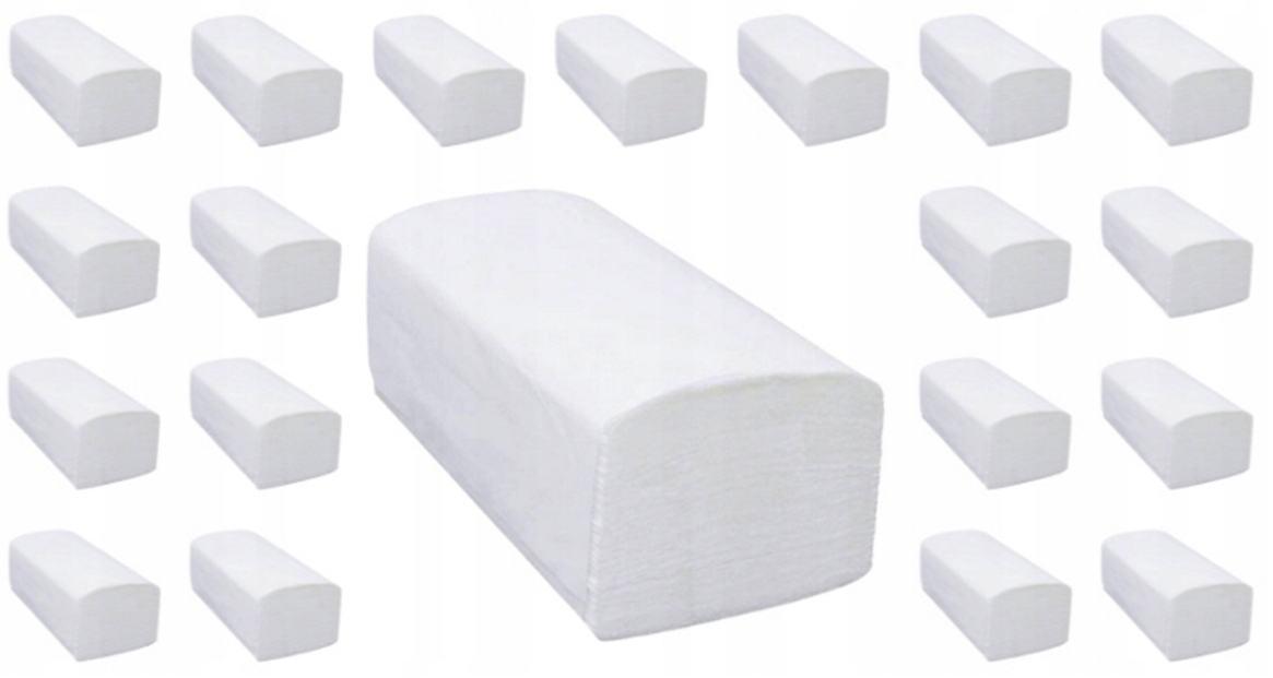 Papírový ručník Bílý Zz Bio 2x17g Hrubý Celulóza 2v 25 x 23 cm 3000 ks