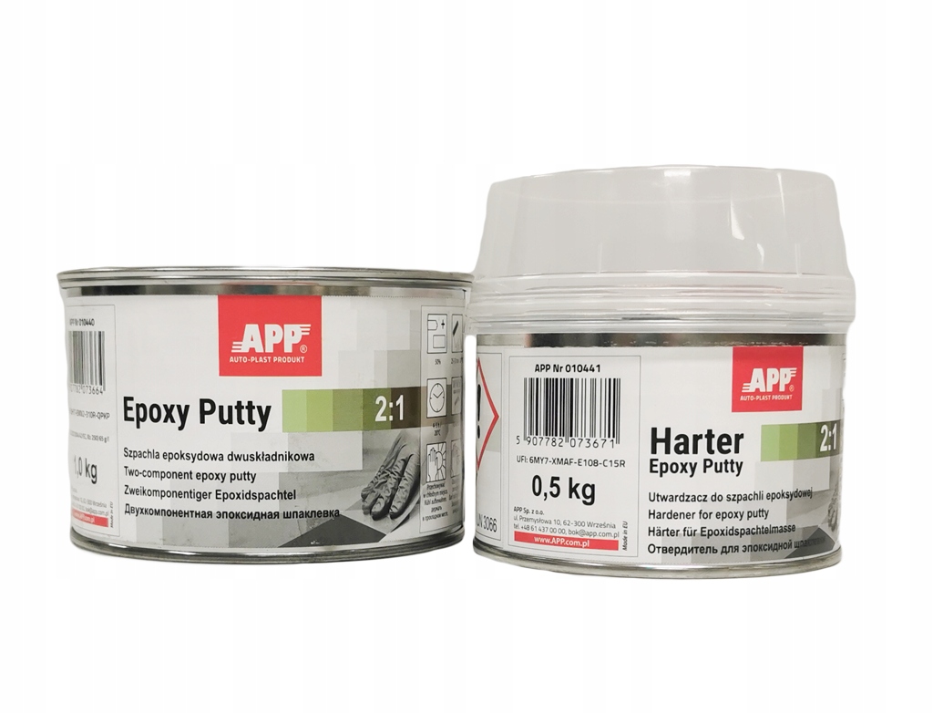 Epoxidová špachtle Šedá cín za studena 1 kg tužidlo App Epoxy 2:1