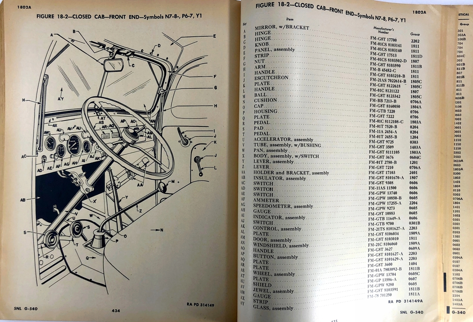 FORD TRUCK 1 1/2 4x2 ORD 7 8 9 KATALOG CZĘŚCI 1944 Rok wydania 1944