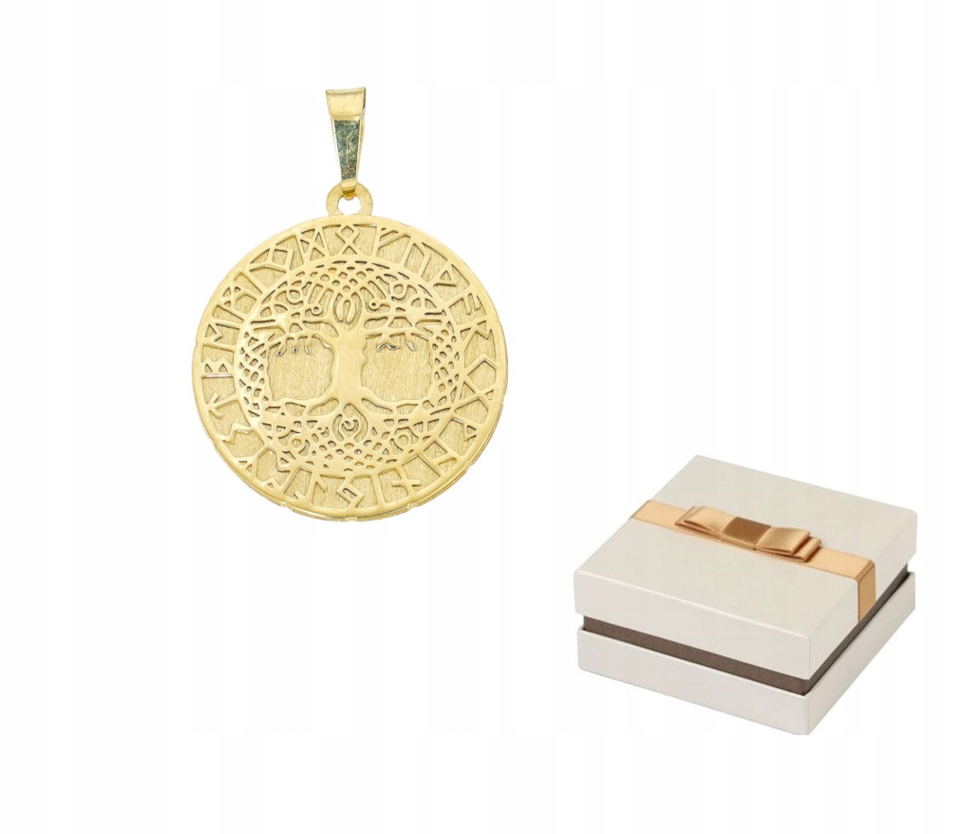 Zlato 585 Zlatý přívěsek Strom života a Runy 14 karátů ZZ115