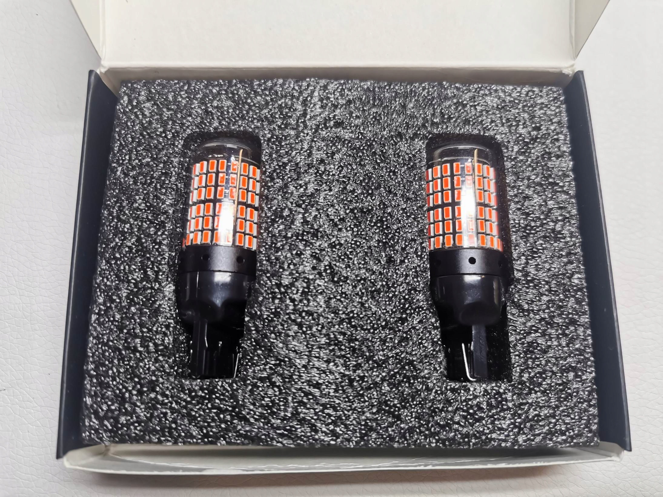 2szt Mocne żarówki LED T20 7440 WY21W 2800 CANBUS Producent Inny