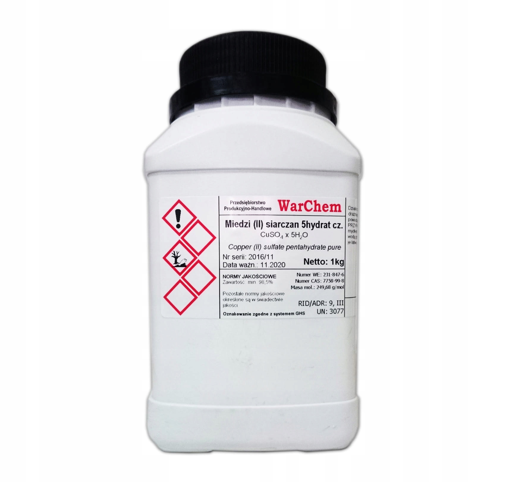 

Siarczan Miedzi (II) 5hydrat czysty 1kg