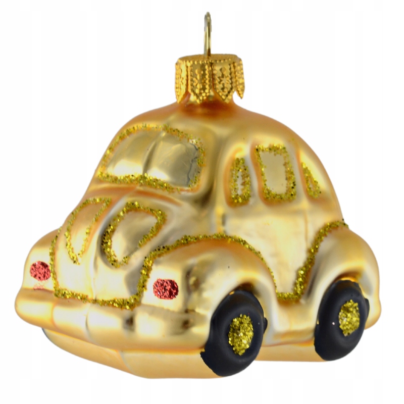 Bombka choinkowa Złote Auto SACO
