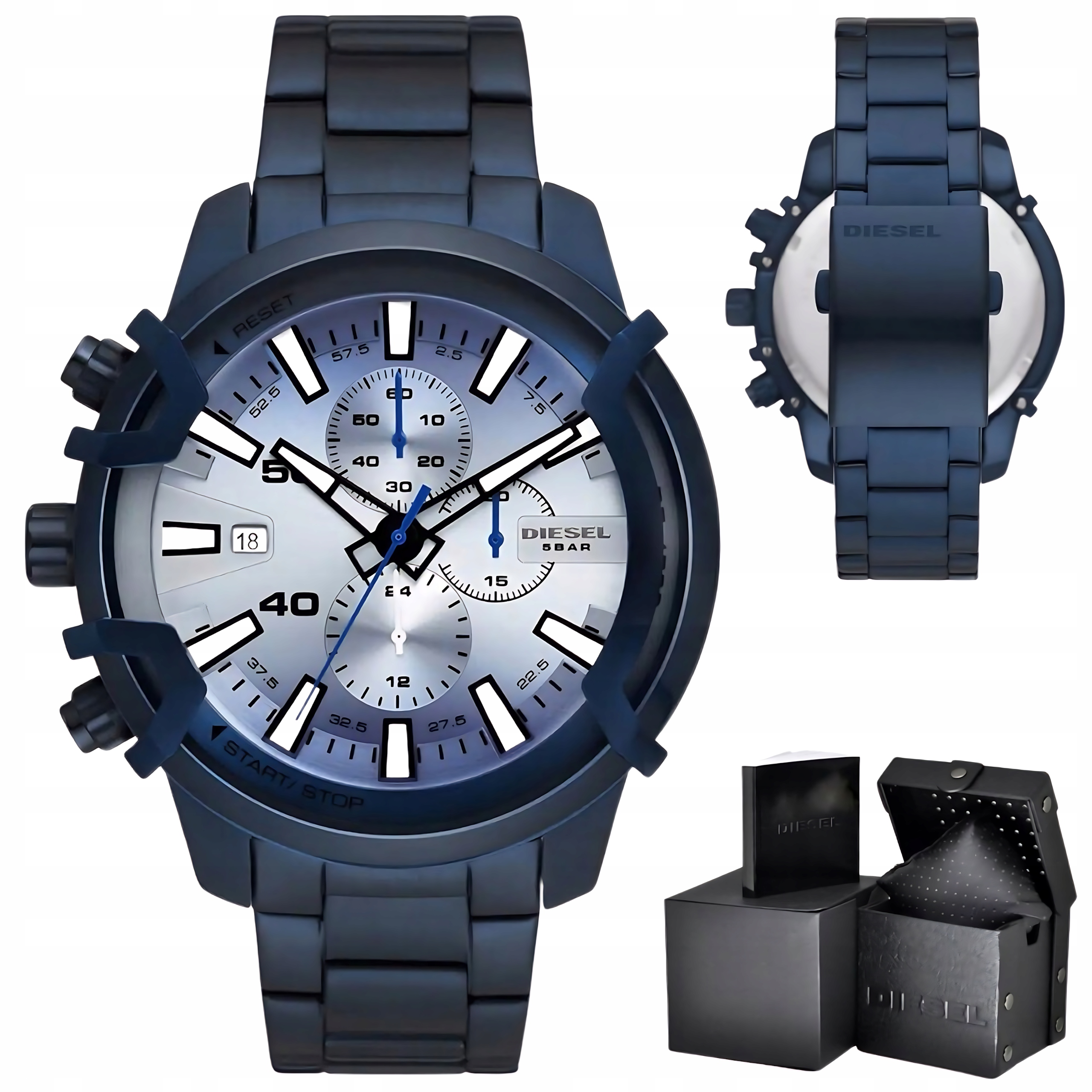 Pánské Hodinky Diesel Griffed DZ4596 Chronograf 48mm Vodotěsný WR50 Box