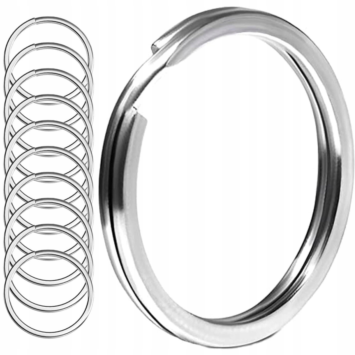 Brelok, breloczek, kółko, pierścień do kluczy płaski 30mm / 10 szt.