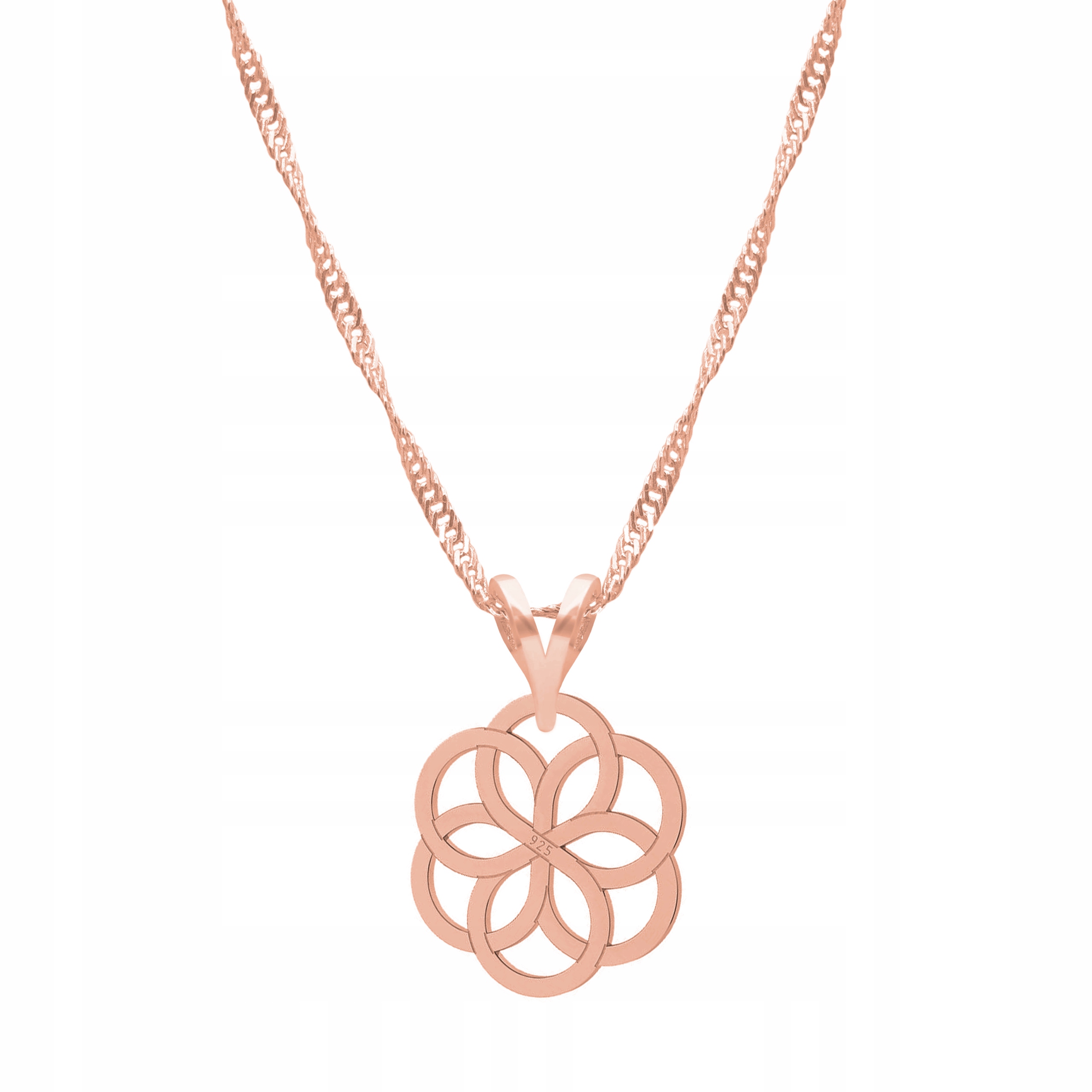 Řetízek zlatý náhrdelník 925 Rozeta Ažurová