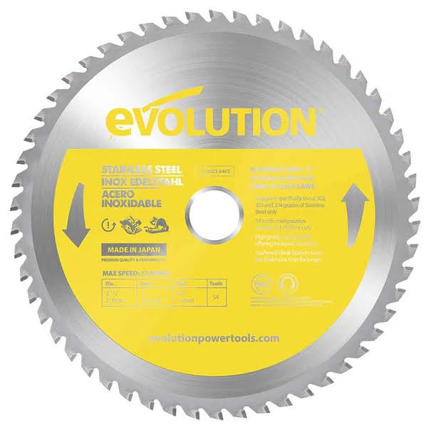Piła widiowa Tct do stali nierdzewnej Evolution 210mm 54z do pilarek