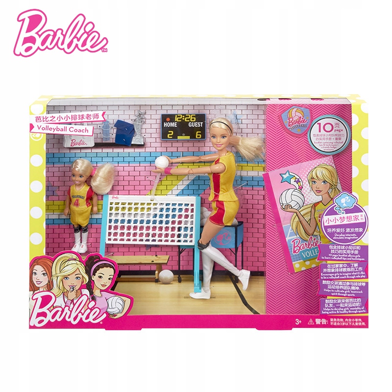 Lalka Barbie trenerka Siatkówki zestaw FRL33
