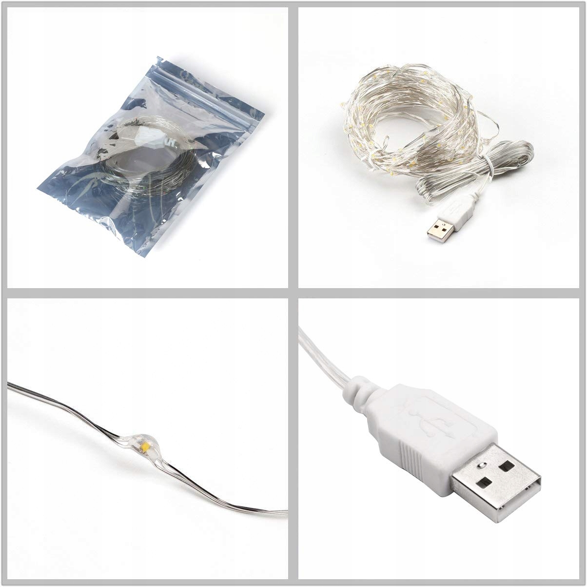 SALCAR LAMPKI DRUCIKOWE MULTIKOLOR GRILANDA ŁAŃCUCH ŚWIETLNY 10M 100LED — miniatura 7