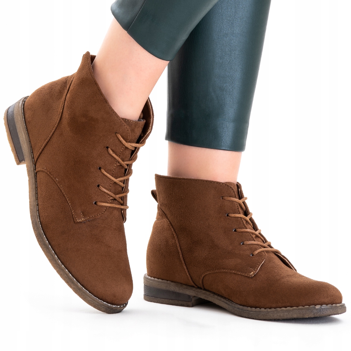 Kotníkové Boty Zateplené kožíšek semišové boty Pohodlné lehké Wojtyłko 38