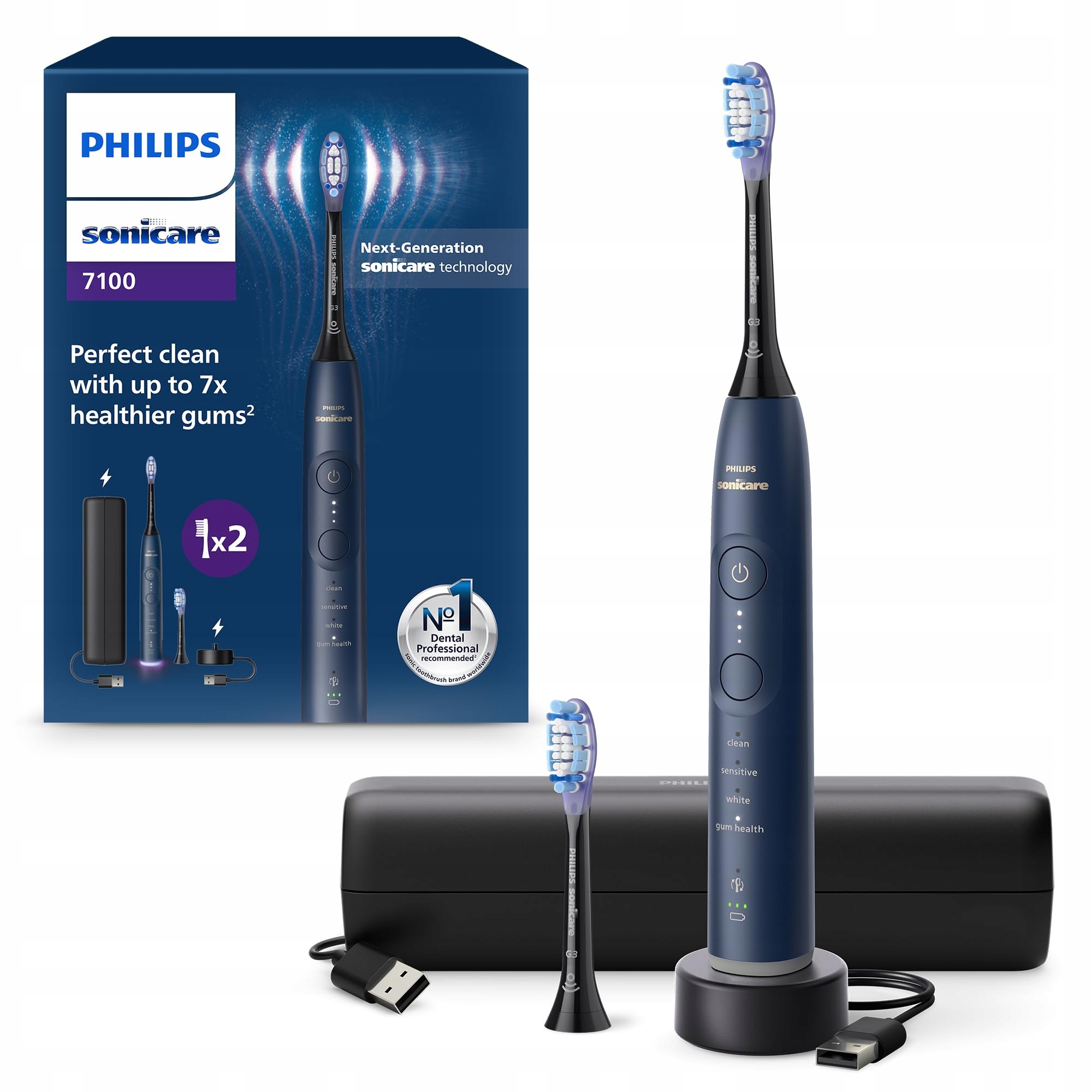Szczoteczka Soniczna Elektryczna Philips Sonicare 7100 HX7423/01 +2Końcówki