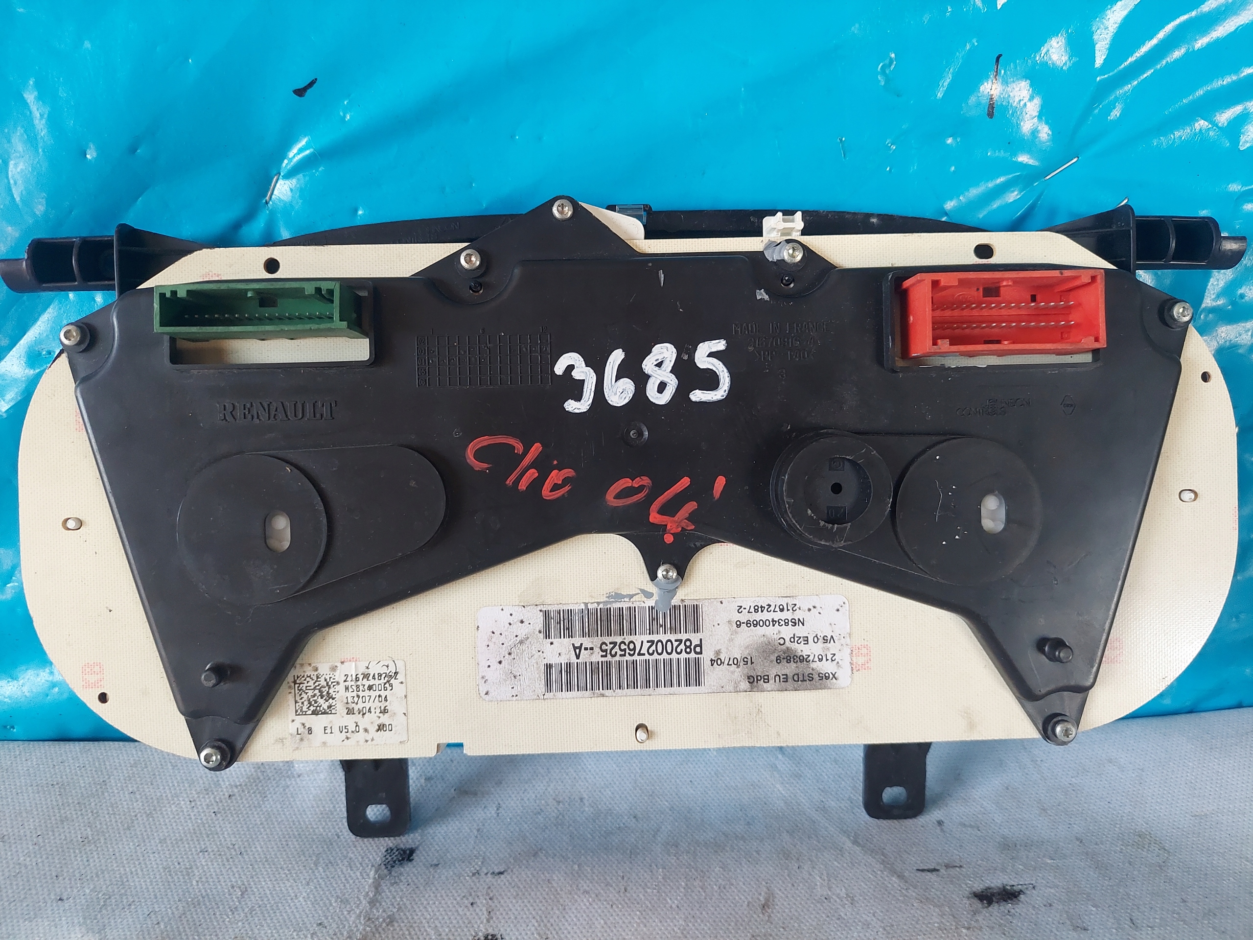 dials clock CLIO II 1.2 B P8200276525A
