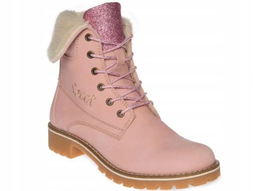 Soccx Dámské kotníkové boty kožené zateplené boty Pale velikost 36 růžový nubuk