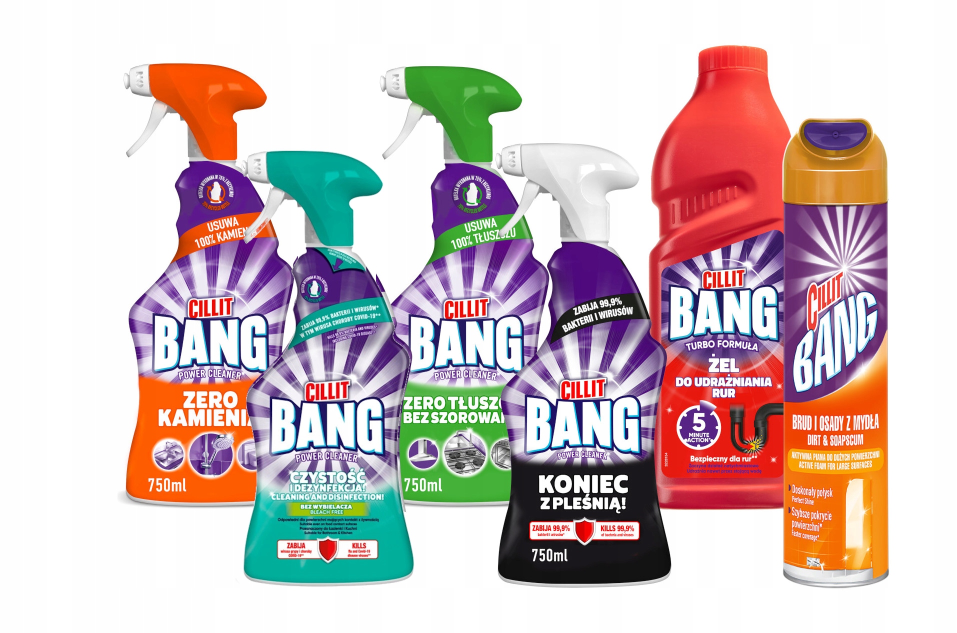 

Cillit Bang Spray do kuchni łazienki zestaw 6 szt.