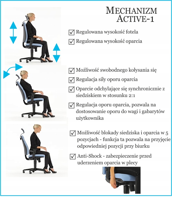 KRZESŁO MŁODZIEŻOWE OBROTOWE STILLO CZARNE NOWY ST Obciążenie maksymalne 110 kg