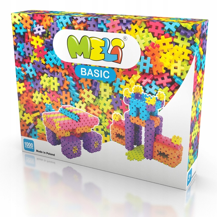

Klocki konstrukcyjne Wafle Meli Basic 1000