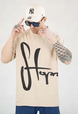 Tričko Stoprocent Frontback Black Tag béžové