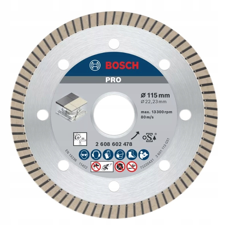 BOSCH TARCZA DIAMENTOWA 115 mm BEST TURBO do płytek