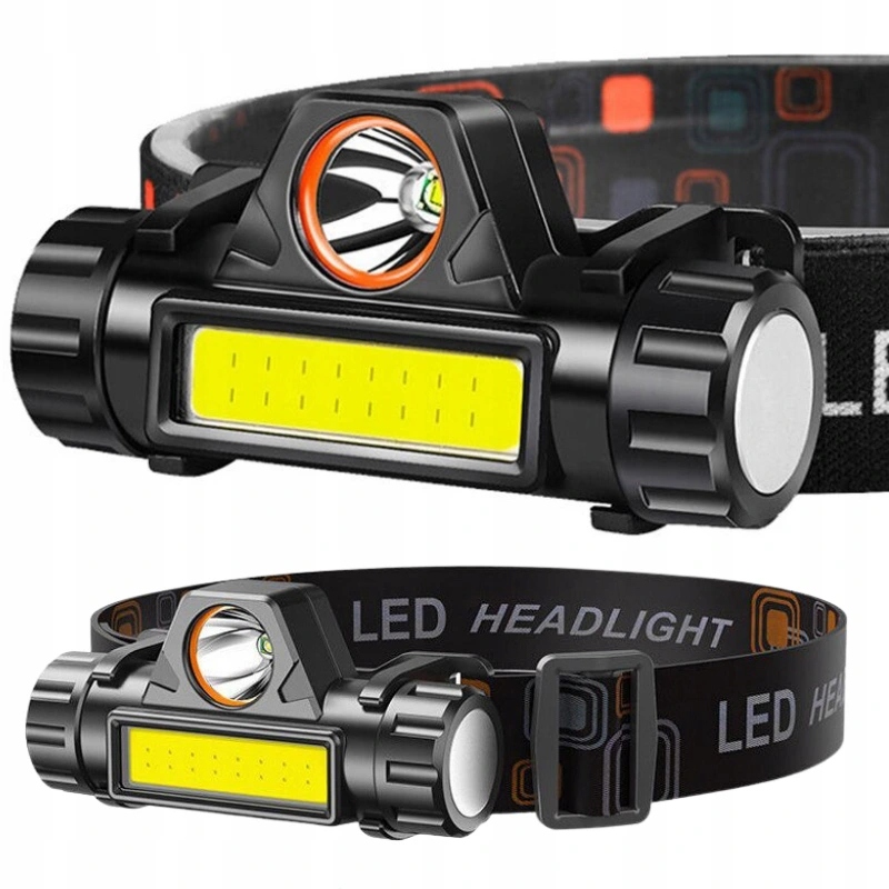 Latarka Czołowa 4w1 Lampka Czołówka Led Magnesem i Akumulatorem 1228