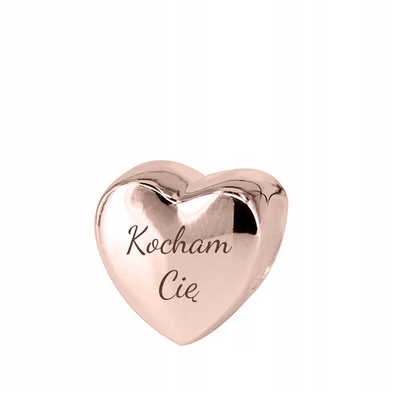 

Charms różowy Kocham Cię srebro 925 Zalar + Grawer
