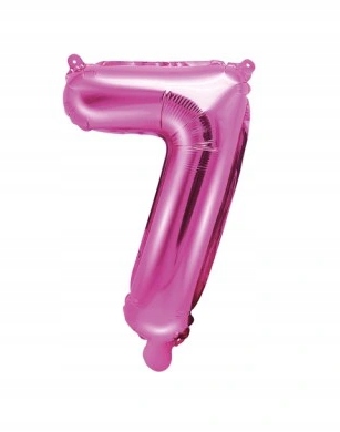 

Balon Foliowy cyfra różowa "7" ,35 cm