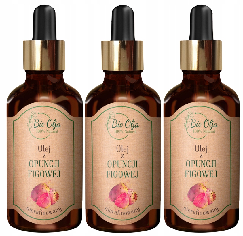 3 x Bioolja Olej z opuncie fíkové Studeně lisovaný, nerafinovaný, 50 ml