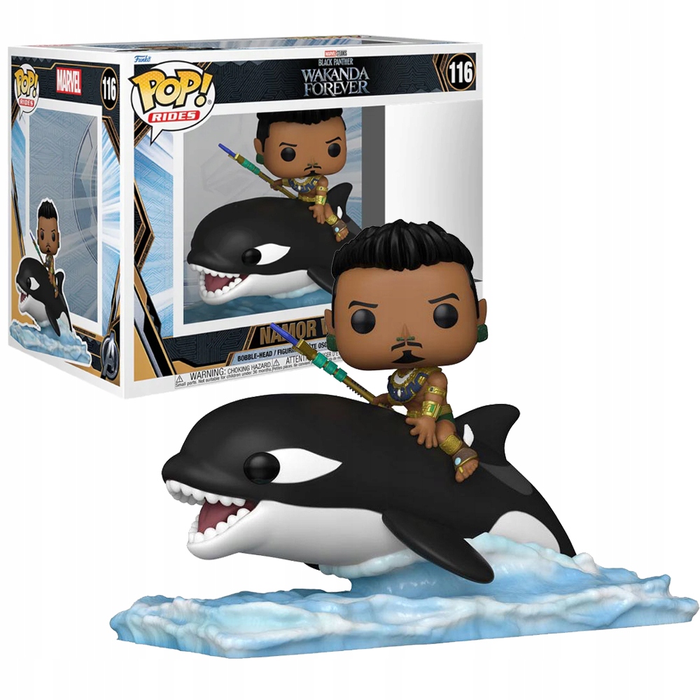 Funko Pop Figurka 116 Namor and Orca Black Panther Wakanda originální vinylová deska