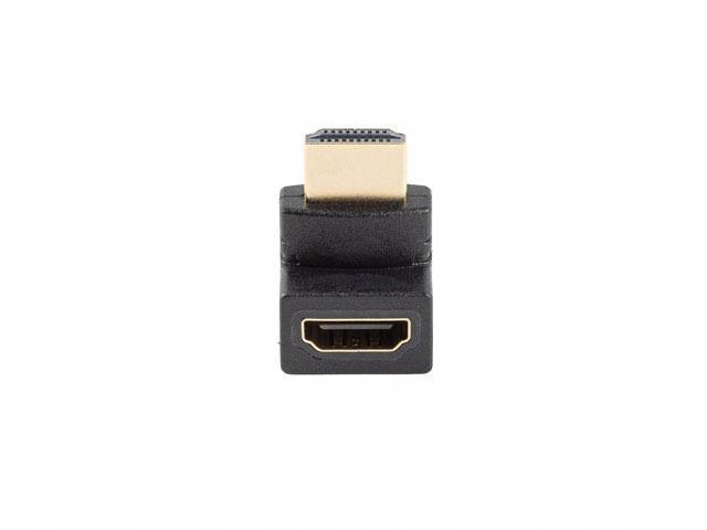 Adapter Lanberg Hdmi(m) -> Hdmi(f) 4K kątowy góra czarny