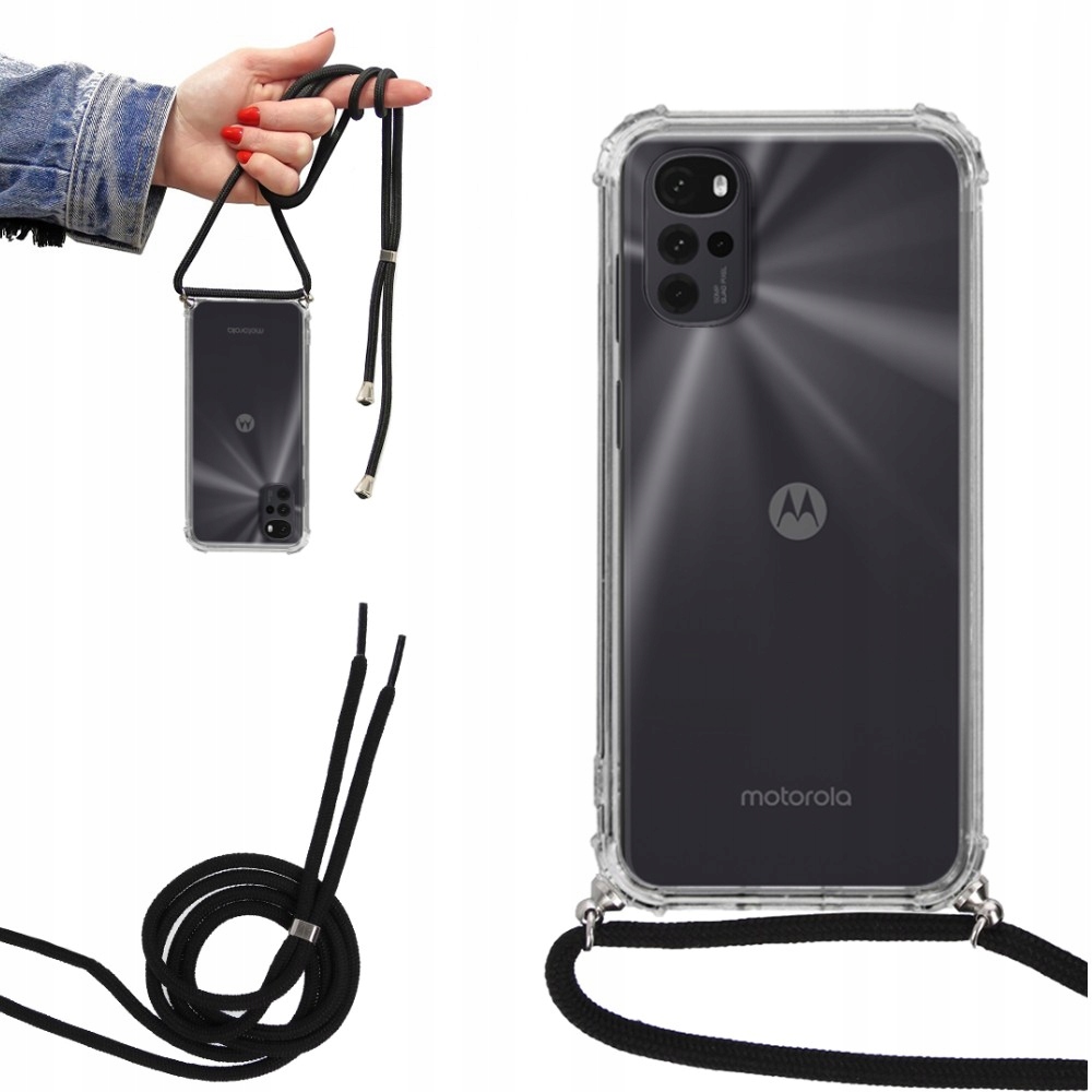

Etui Crossbody do Motorola G22 4G Czarny Sznurek
