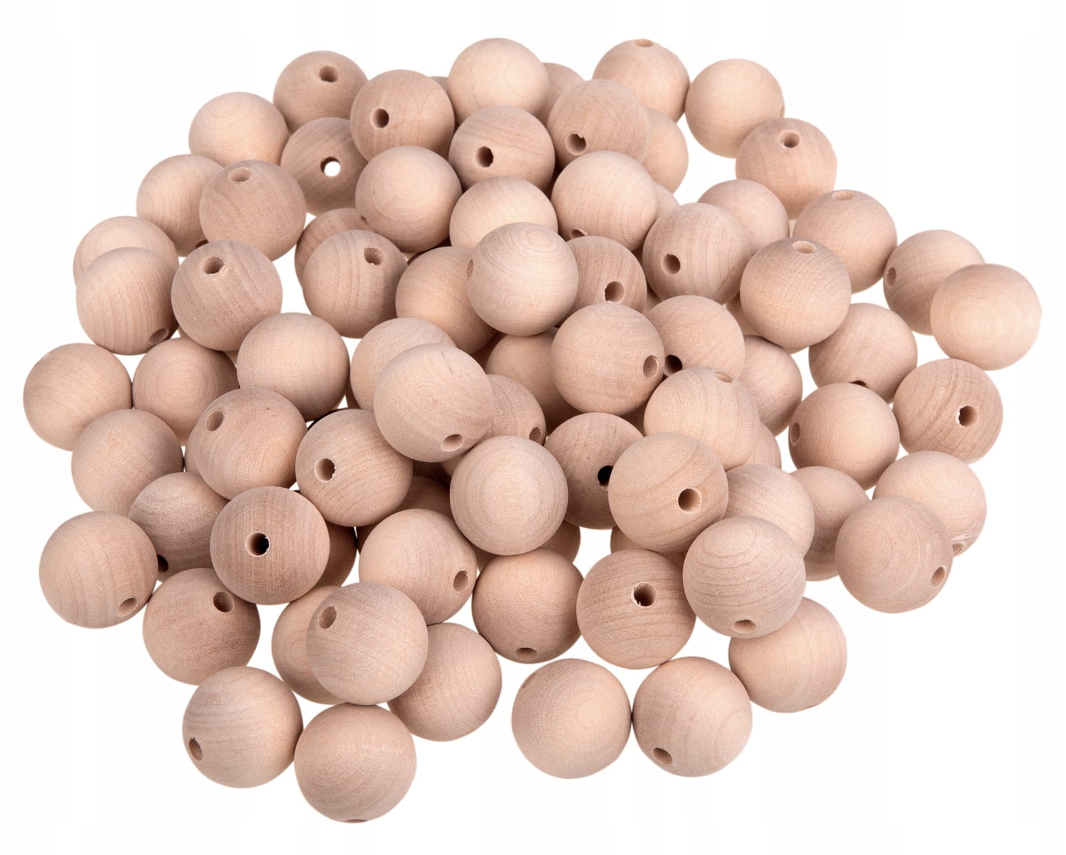 Dřevěné korále 12mm 250 gramů cca 600 korálů