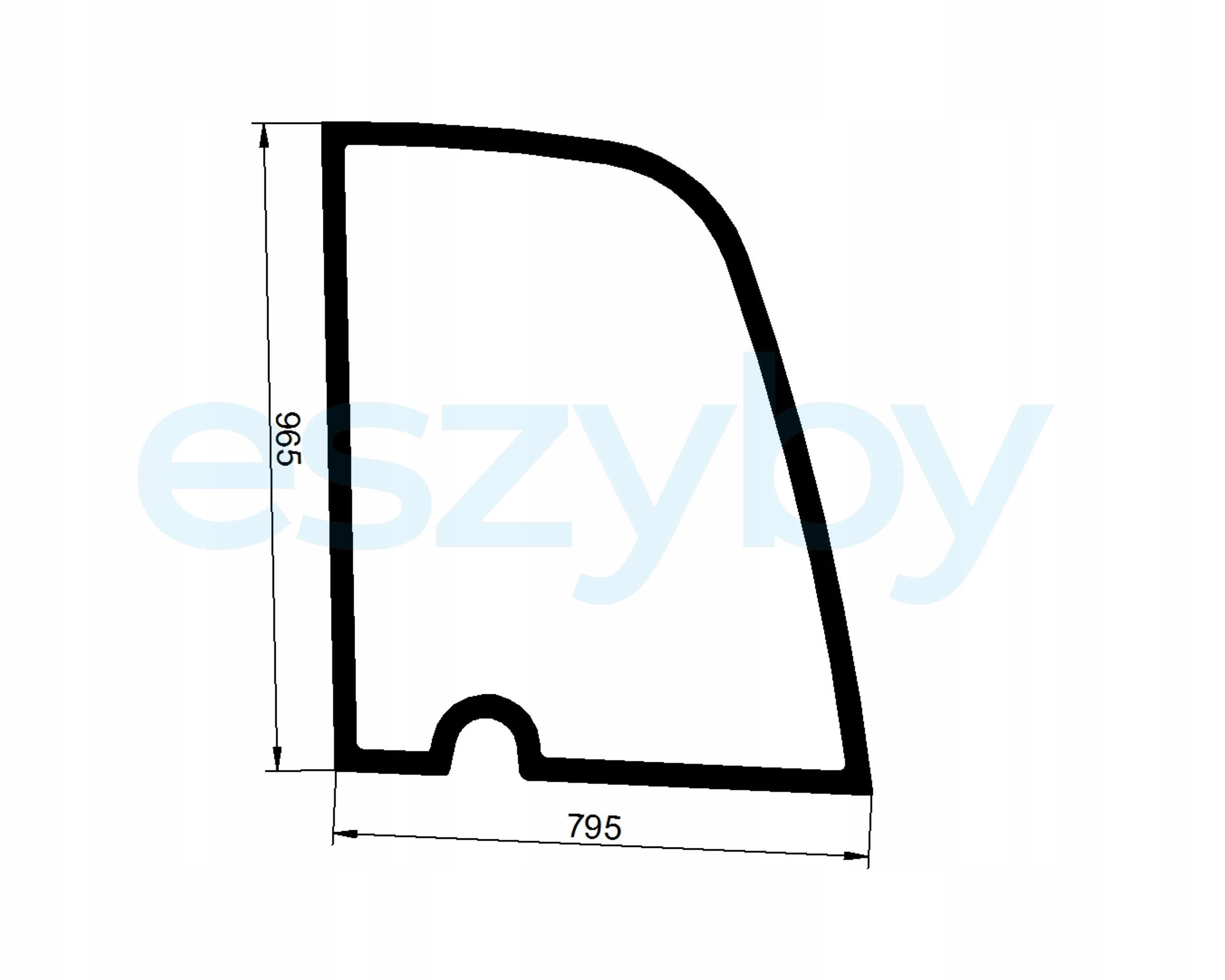 Sklo Weidemann 3070 4070 4080 dveře horní pravé