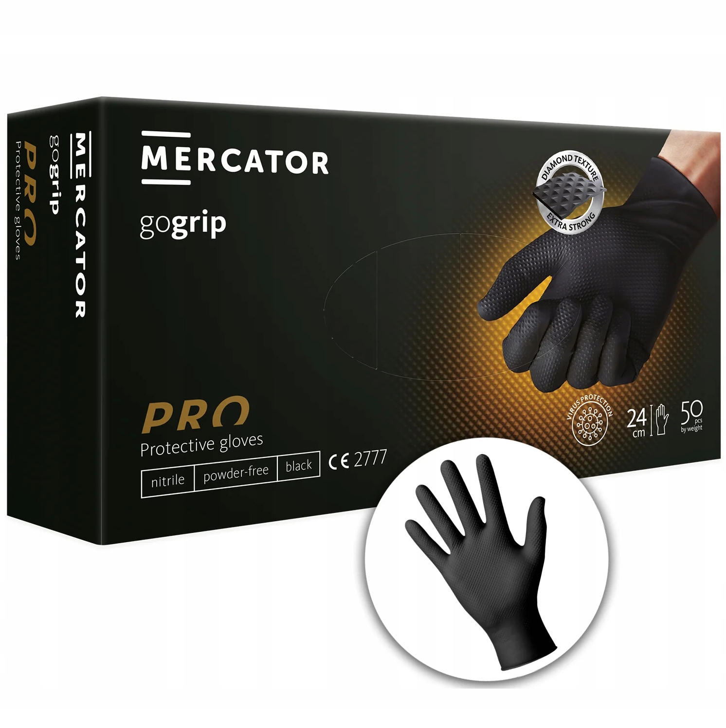 

Mercator Gogrip Black Rękawiczki nitrylowe rozm.XL