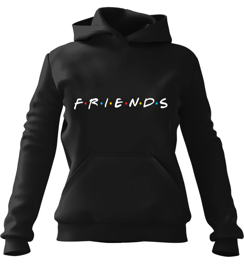 Bluza Damska z kapturem Friends Czarna L Dla Niej Dziewczyny Żony