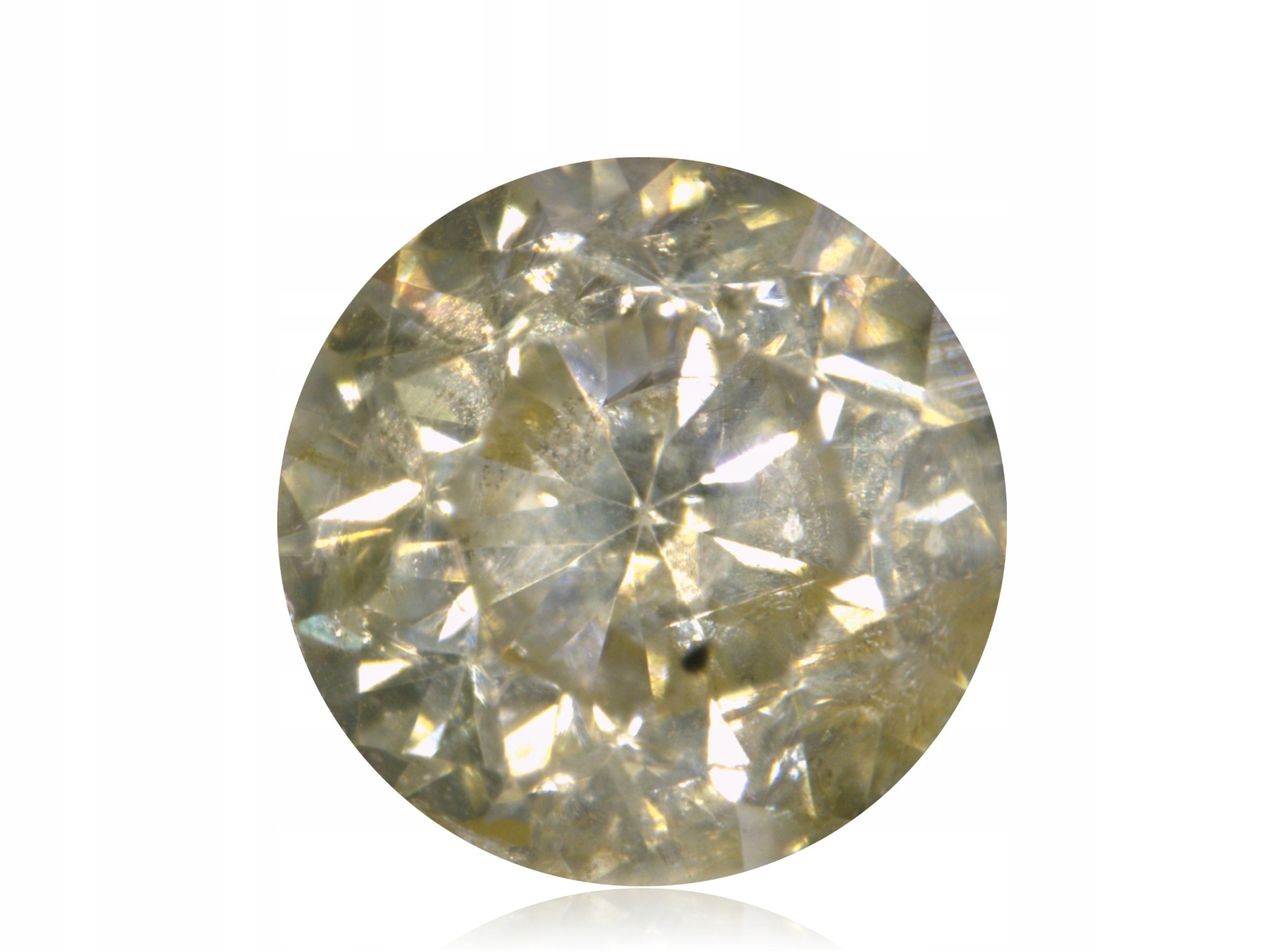 Přírodní Diamant 0.07ct Žlutý Briliant I1 eCertifikát Wbd