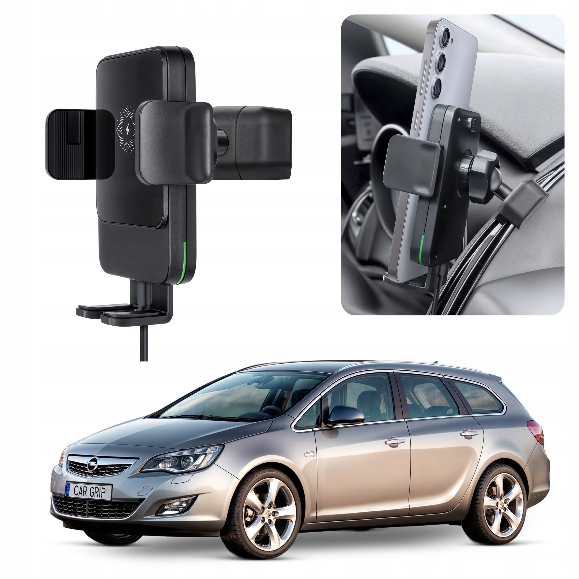 Uchwyt Grawitacyjny z ładowaniem Qc 3.0 do Opel Astra J (2009-2019)