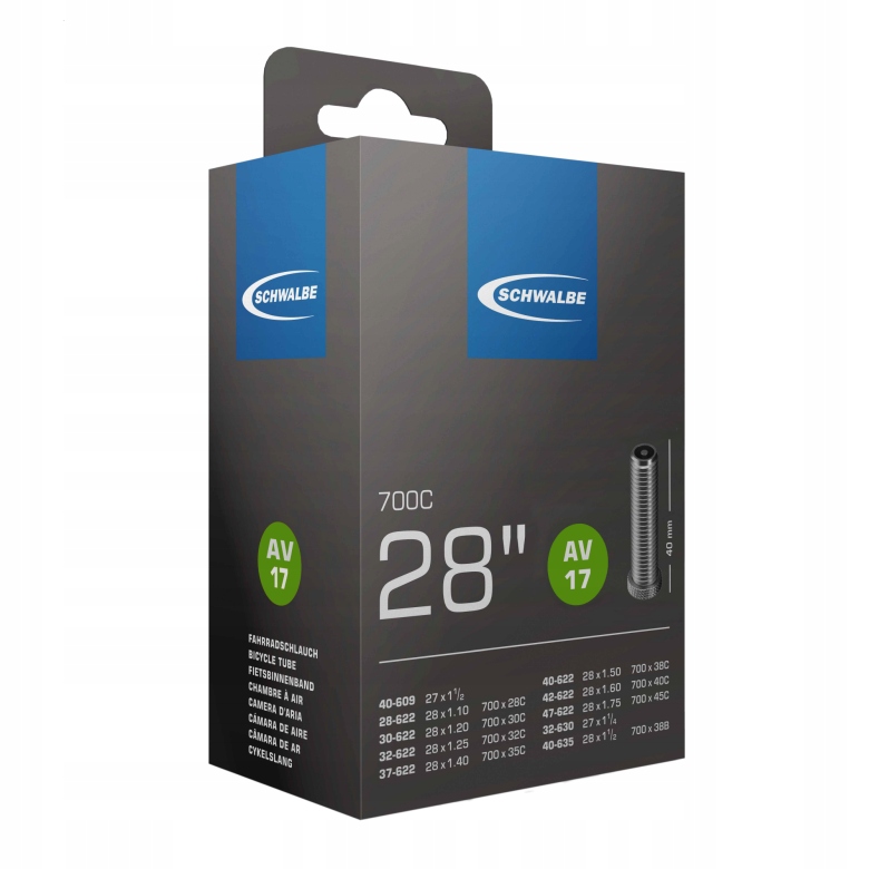 

Schwalbe AV17 Dętka Auto 28x1.1-1.75 Av 700x28/45C