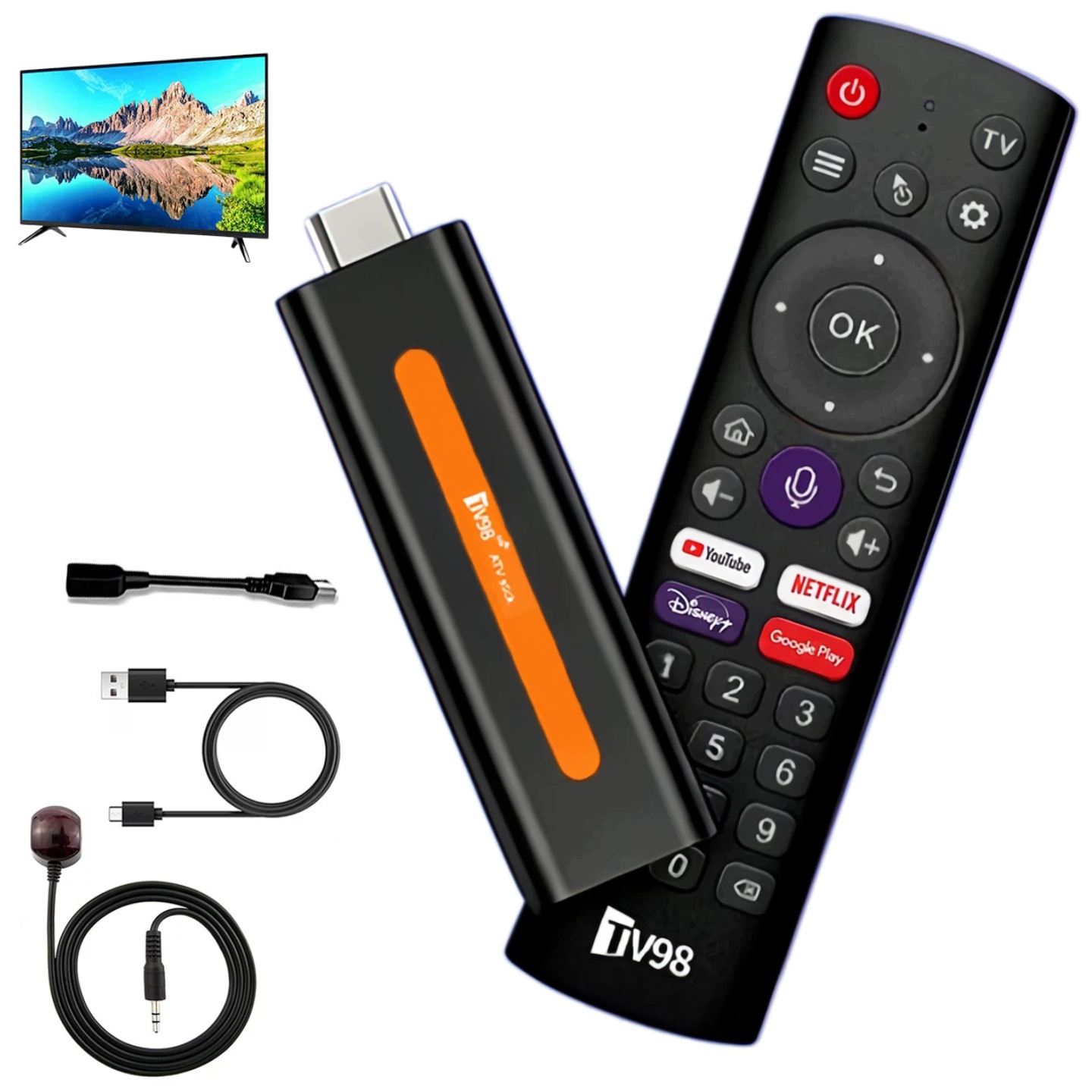 Přehrávač Multimediální nástavec Android 14 Smart Tv Stick Box WiFi 2/16