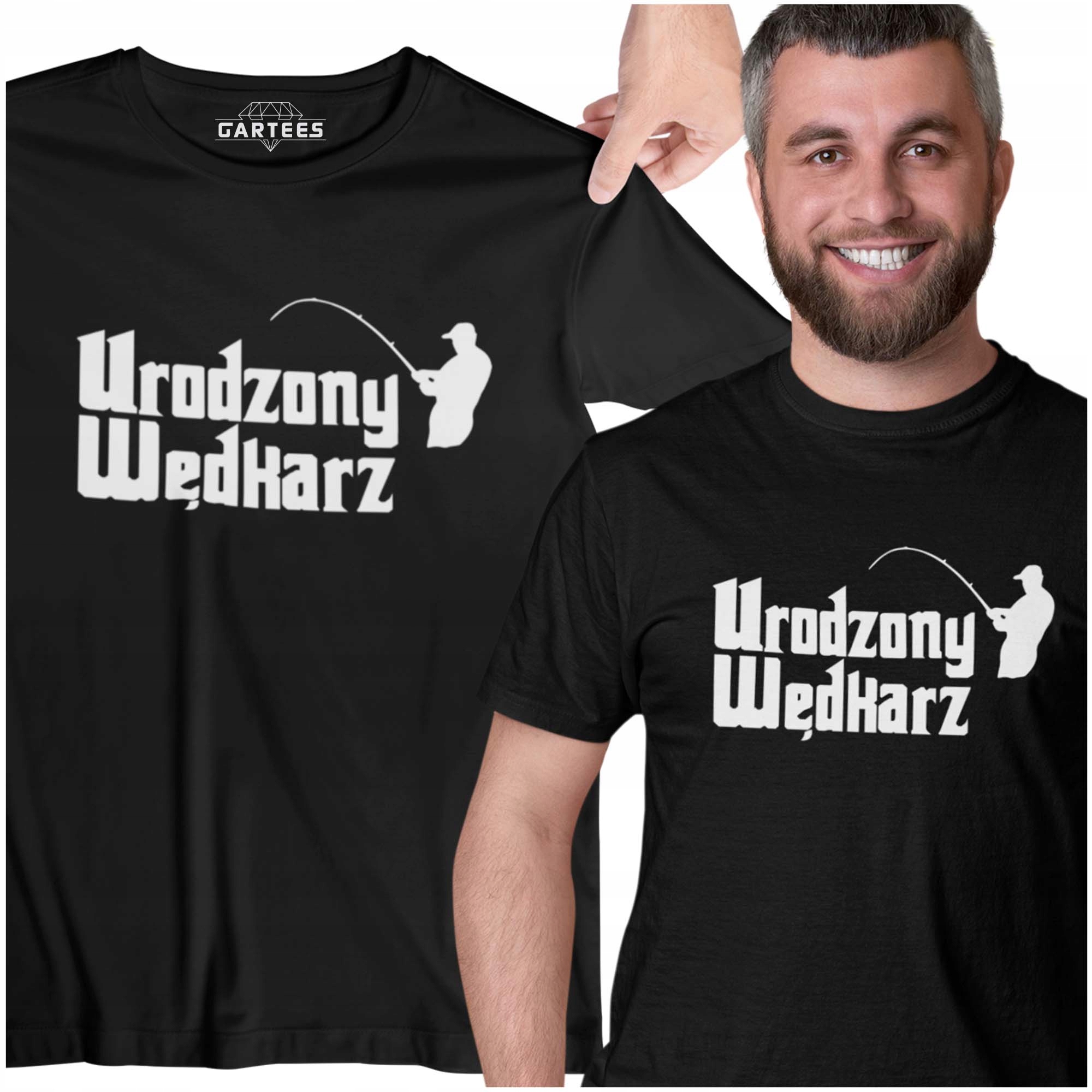 

T-shirt Dla Niego Urodzony Wędkarz Wędkarstwo On