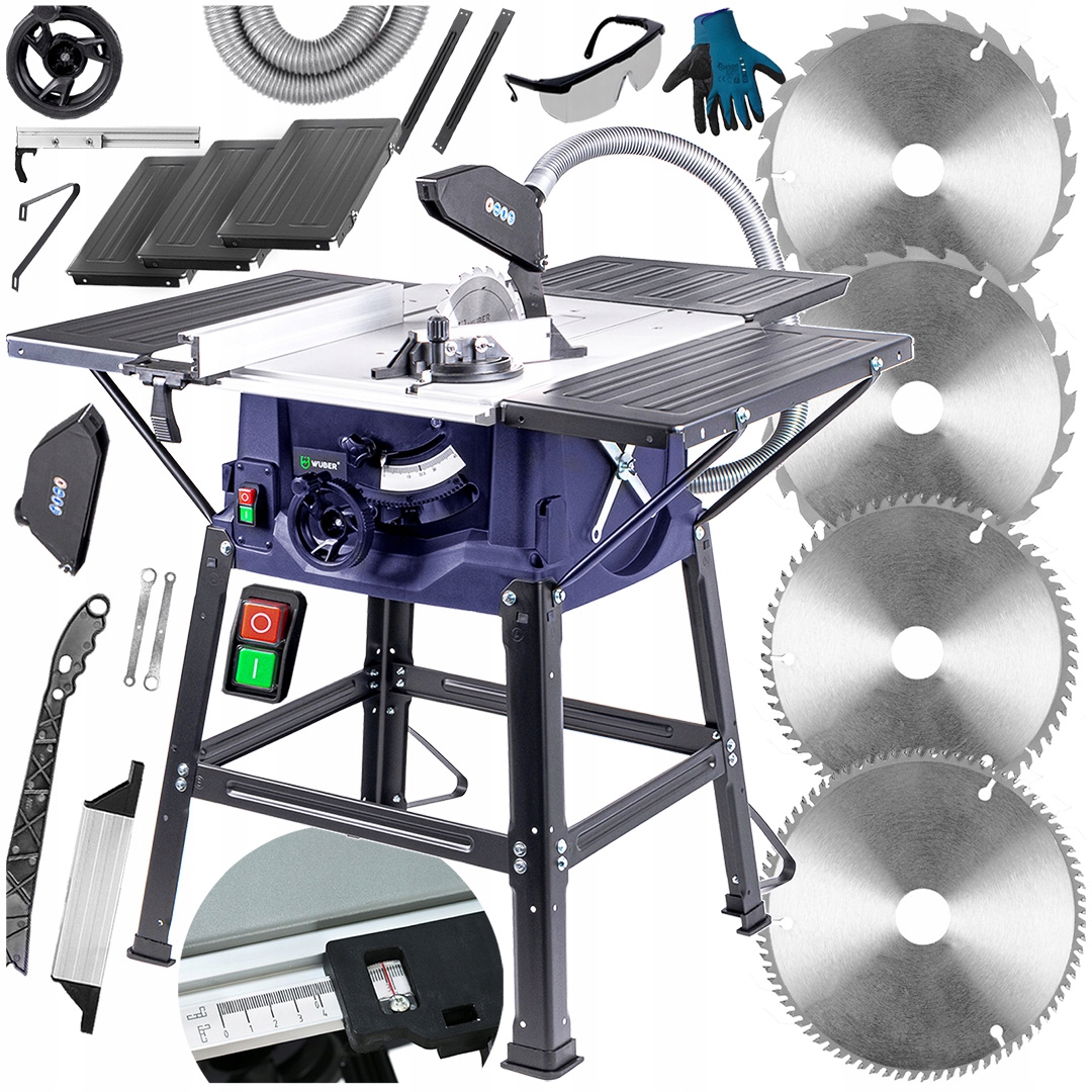 Stolní Kotoučová Pila Krajzega Dřevo Stůl XXL Cirkulárka 4 Kotouče 3 Desky