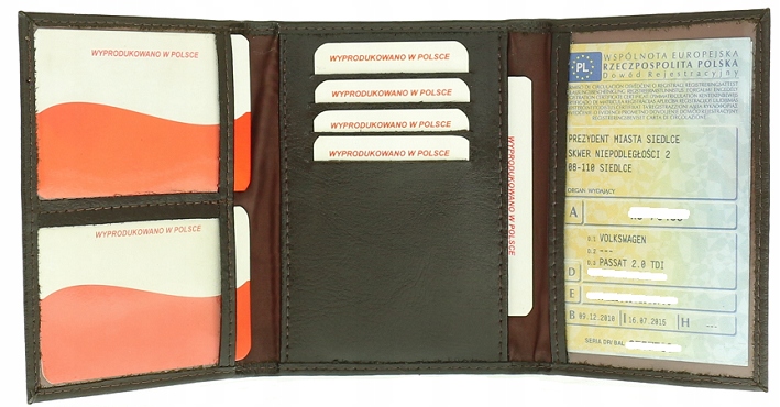 OKŁADKA ETUI NA LEGITYMACJE SZKOLNĄ DOKUMENTY BRĄZ Typ etui