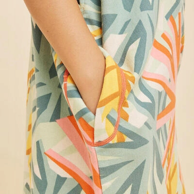 Ponczo plażowe dla dzieci Olaian 550 Jungle Kolor wielokolorowy