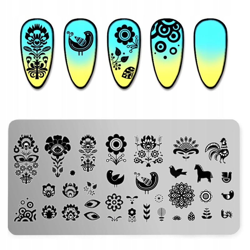 

Blaszka Płytka do Stempli do zdobienia Paznokci